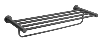 Velký držák ručníků se závěsem SMILE, gun metal