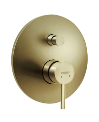 Sprchová podomítková baterie Ciriculus, kartáčované zlato 