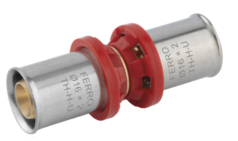 Lisovací AL/PEX spojka16/16mm pro trubku 16x2mm