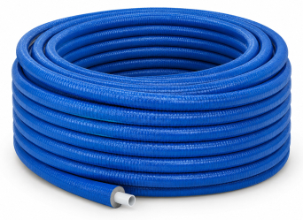 5-vrstvá trubka PERT/AL/PERT s hliníkovou vrstvou    32x3mm a izolací 9mm - modrá, svitek 25 m