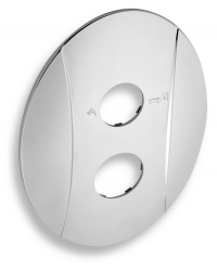 Kryt podomítkového boxu s přepínačem OVAL chrom