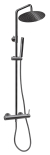 Sprchový set + sprchová baterie Ciriculus, gun metal