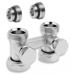 Radiatorový uzavírací ventil dvojitý přímý 3/4