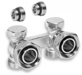 Radiatorový uzavírací ventil dvojitý rohový 3/4