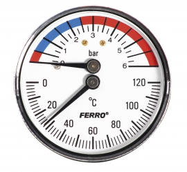 Termomanometr 63mm 1/2