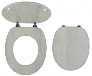WC sedátko, dýhované MDF, panty kov-chrom